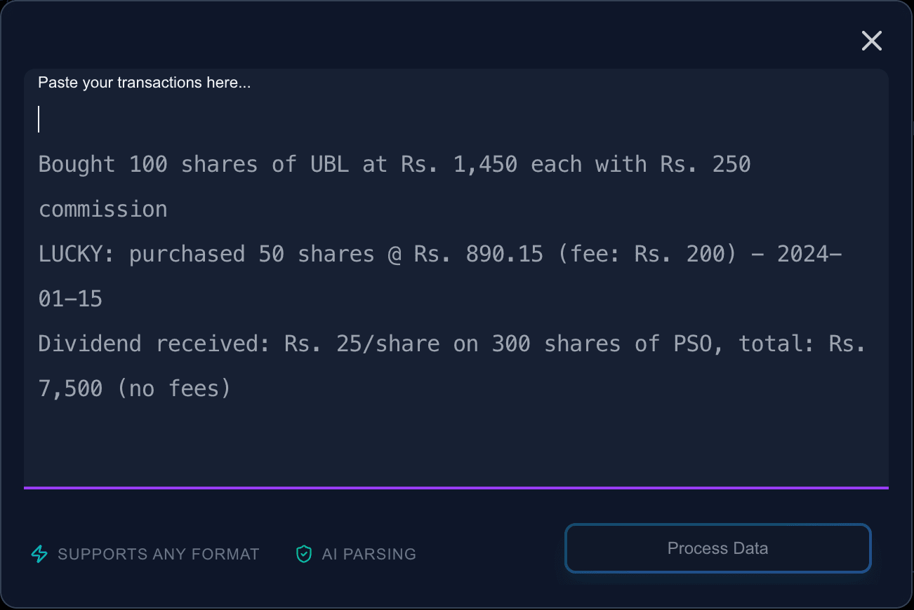 AI Transaction Parsing feature preview